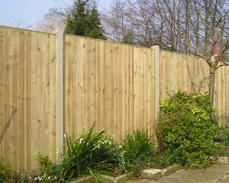 Featherboard fence panel