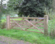 five bar wooden gate